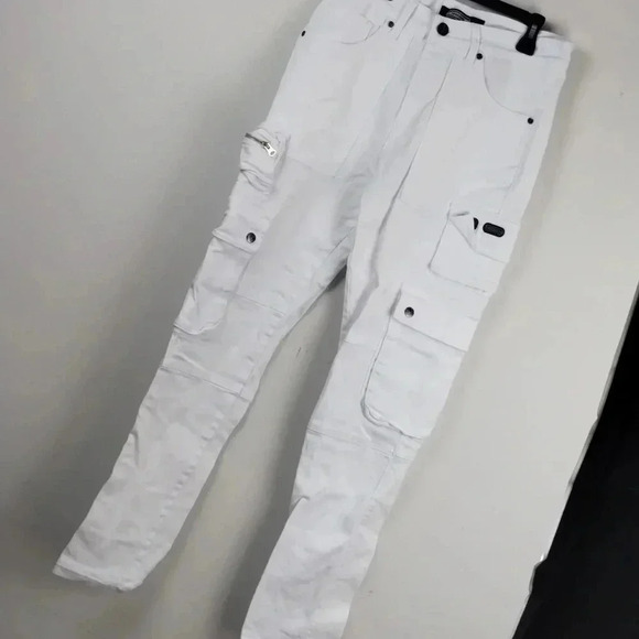 White Jeans Men Hyper Force Denim Straight Boys Waist Size 30/30 - Picture 2 of 4